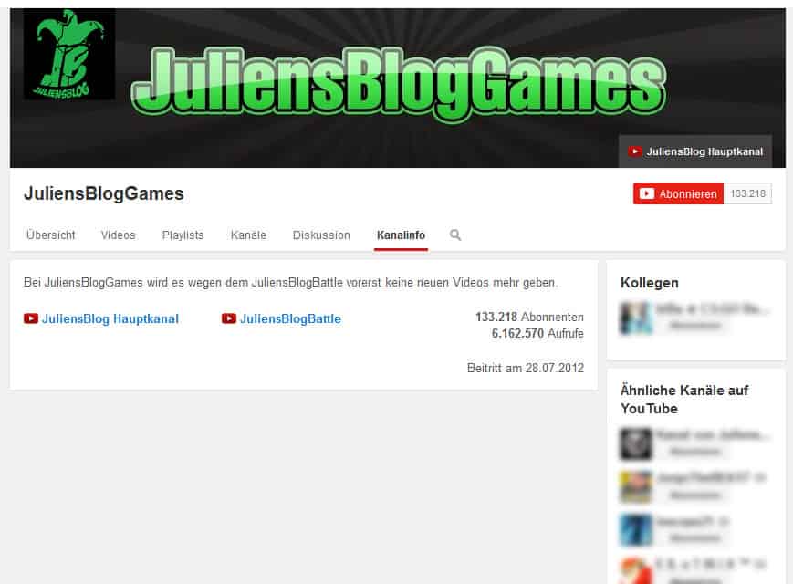 Geld verdienen mit Youtube JuliensBlogGames