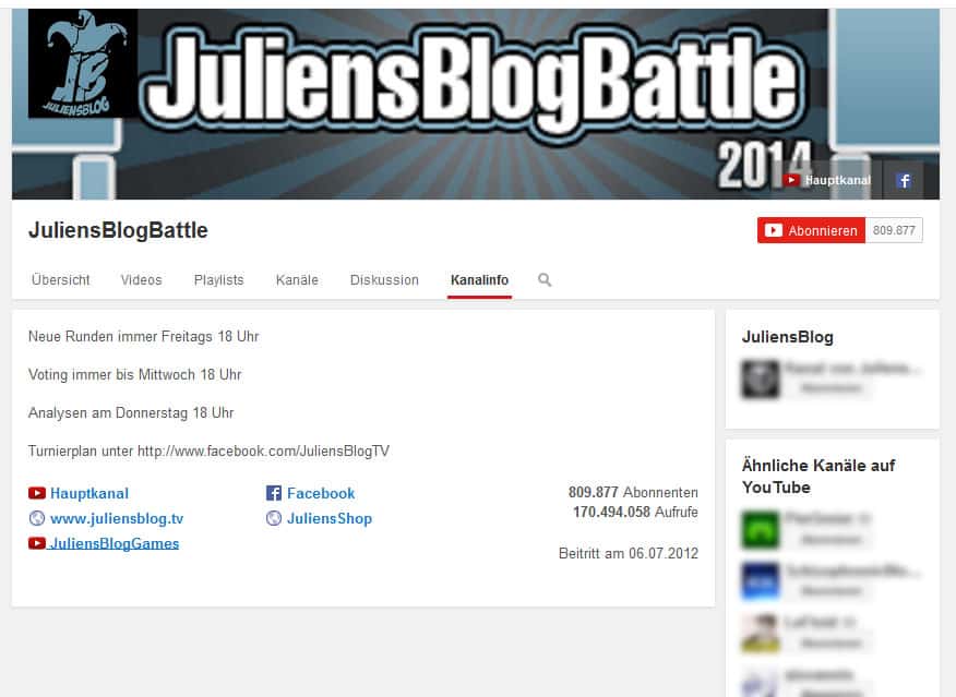Mit YouTube Geld machen JuliensBlogBattle