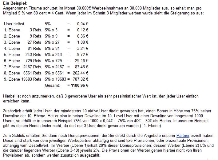 Tixuma wie viel Geld kann man verdienen