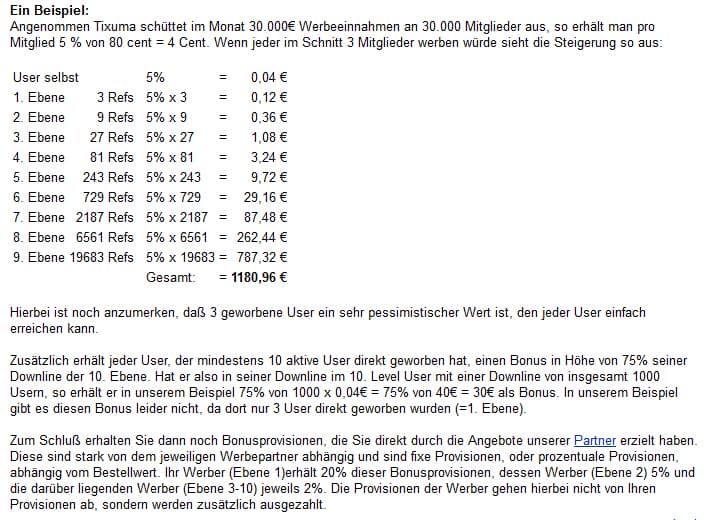 Tixuma wie viel Geld kann man verdienen