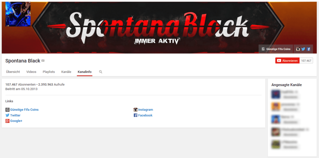 spontanablack youtube einnahmen