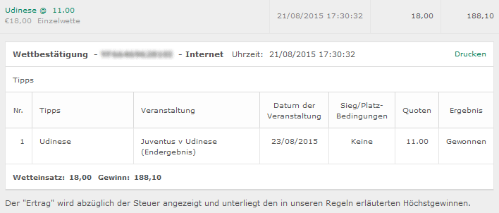 Quelle: Screenshot bet365.com