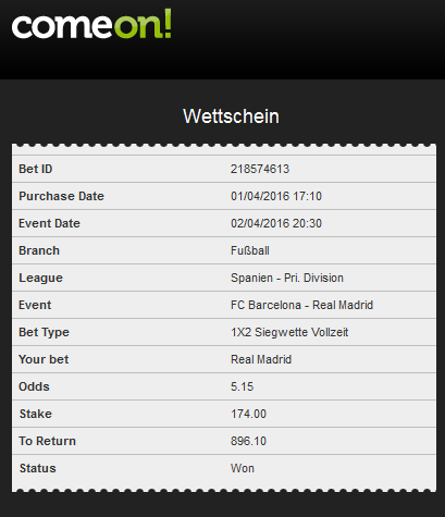 Wettbilanz April 2016