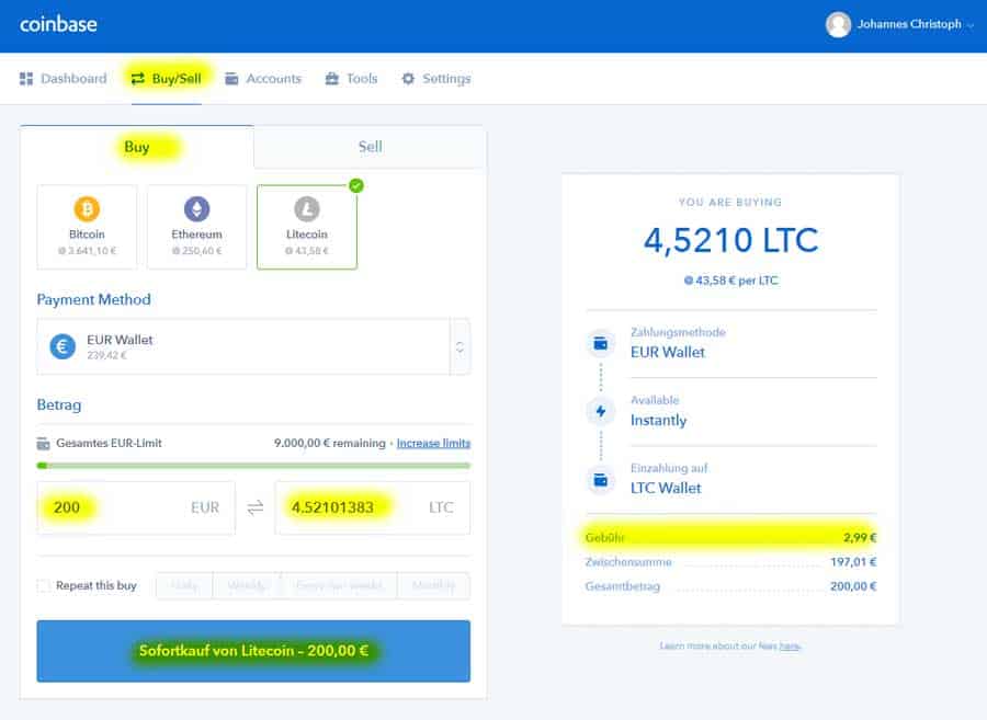 coinbase-bitcoin-kaufen