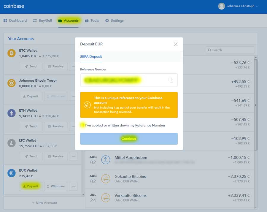 coinbase-wallet-einzahlung-euro
