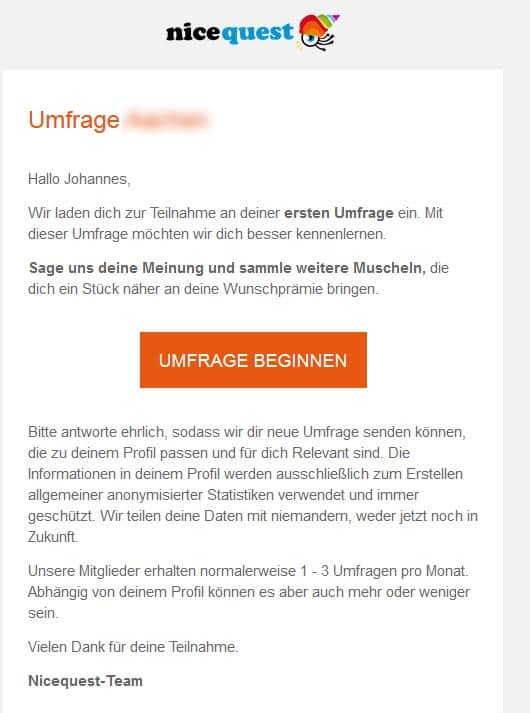 niccequest erfahren erste umfrage