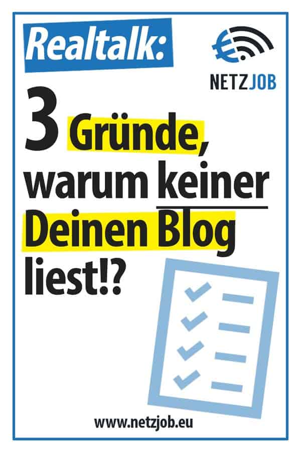 3 Gründe, warum niemand Deinen Blog liest