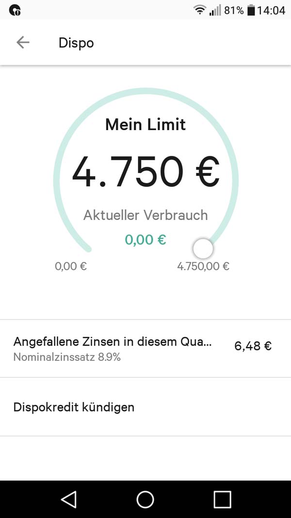 N26 Geschäftskonto Dispokredit