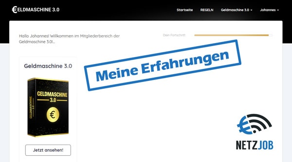 Screenshot Geldmaschine 3.0 Erfahrungen