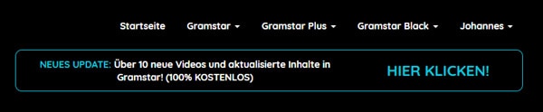 Screenshot Gramstar Update Juni 2020 