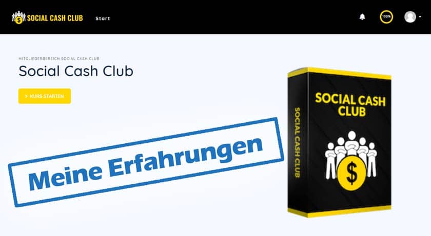 Screenshot zu meinen Social Cash Club Erfahrungen