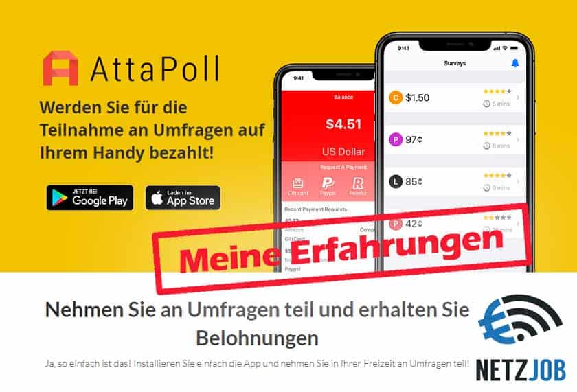 Screenshot zum Beitrag über meine AttaPoll Erfahrungen