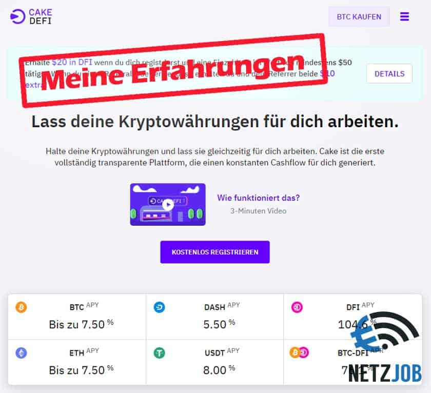 Screenshot mit der Bezeichnung Cake DeFi Erfahrungen