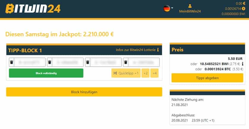 bitwin24 tipp abgeben