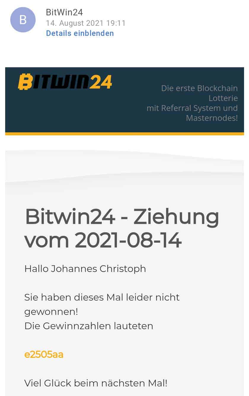 Bitwin24 Gewinnzahlen