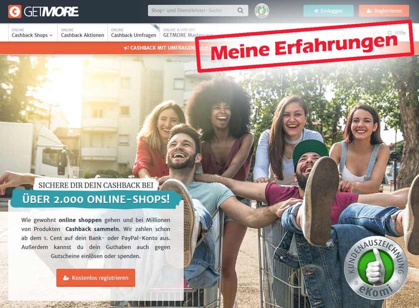 Screenshot zum Getmore Erfahrungsbericht