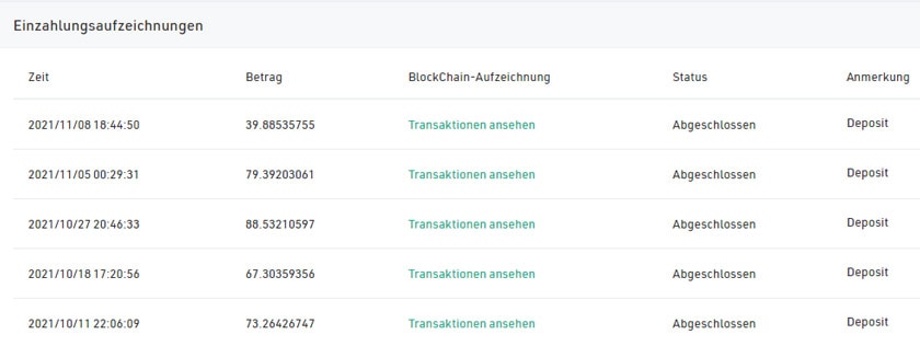 Cake DeFi Auszahlungen auf KuCoin