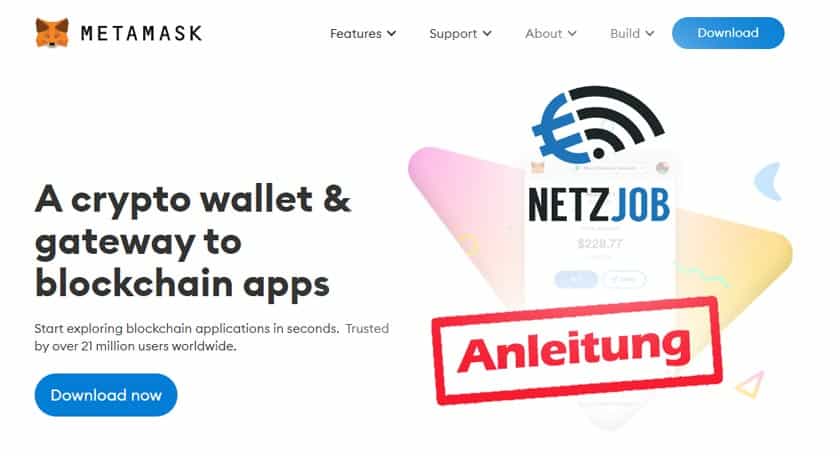 MetaMask Anleitung auf www.netzjob.eu