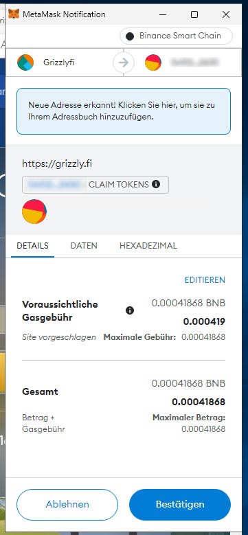 GHNY Claimen MetaMask Anleitung