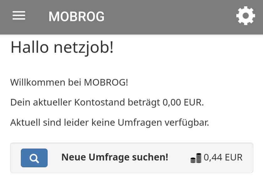 MOBROG App Umfragen Screenshot