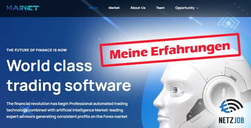 Screenshot Mainet Erfahrungen