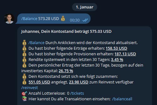 Screenshot ProfitWallet Januar 2023